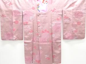 大正ロマン　牡丹模様織出しロング道行コート